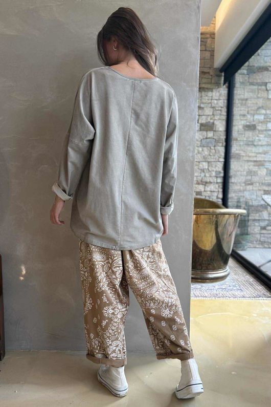 Original Hippie Sweatshirt Vintage Wash Mocha /40=